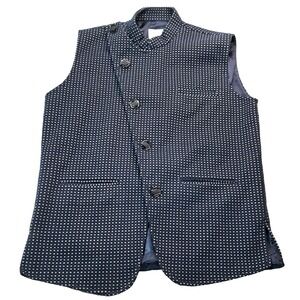 Blazo‎ Boys 10 Vest Made in India HIGH Quality Silk-lined Black w/Ivory Pattern